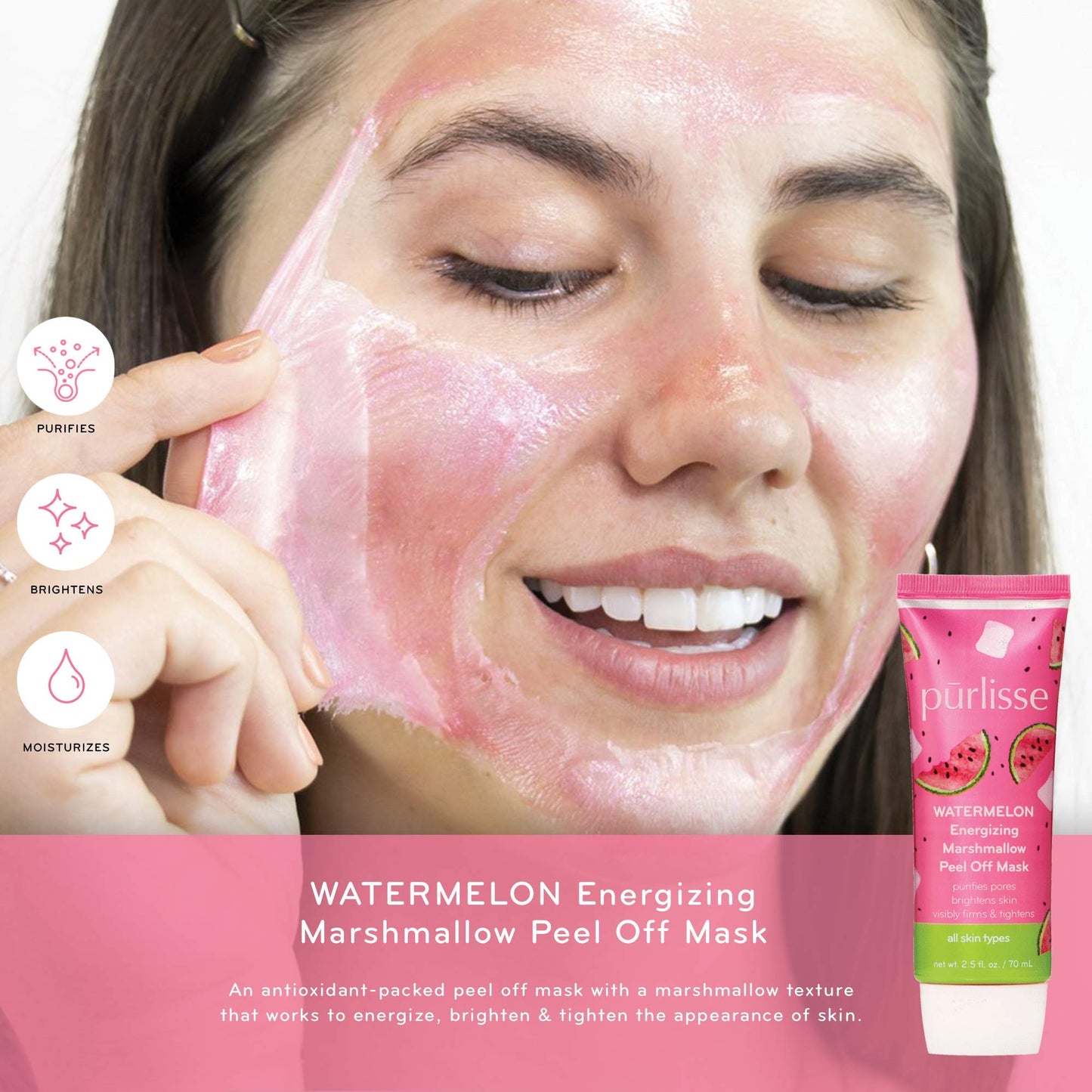 Purlisse - Peel Off Mask - Watermelon Energizing Marshmallow