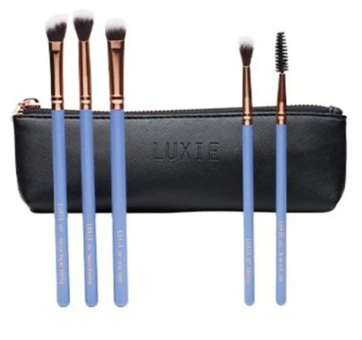 Luxie Set Brochas de ojos con estuche